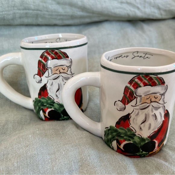 Mudpie Here Comes Santa Claus Tartan Mug set - Picture 6 of 9